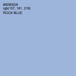 #9DB5DA - Rock Blue Color Image